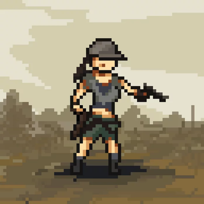 Rosita. The Walking Dead - My, Pixel Art, Retro Games, 2D, Artstation, Drawing, Game art