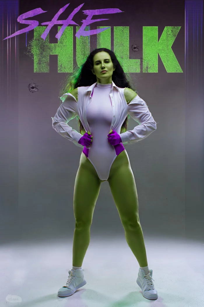 She-Hulk by Saint Hysteria cosplay concept art - My, She-Hulk, Cosplay, Comics, Marvel, Concept Art, Longpost