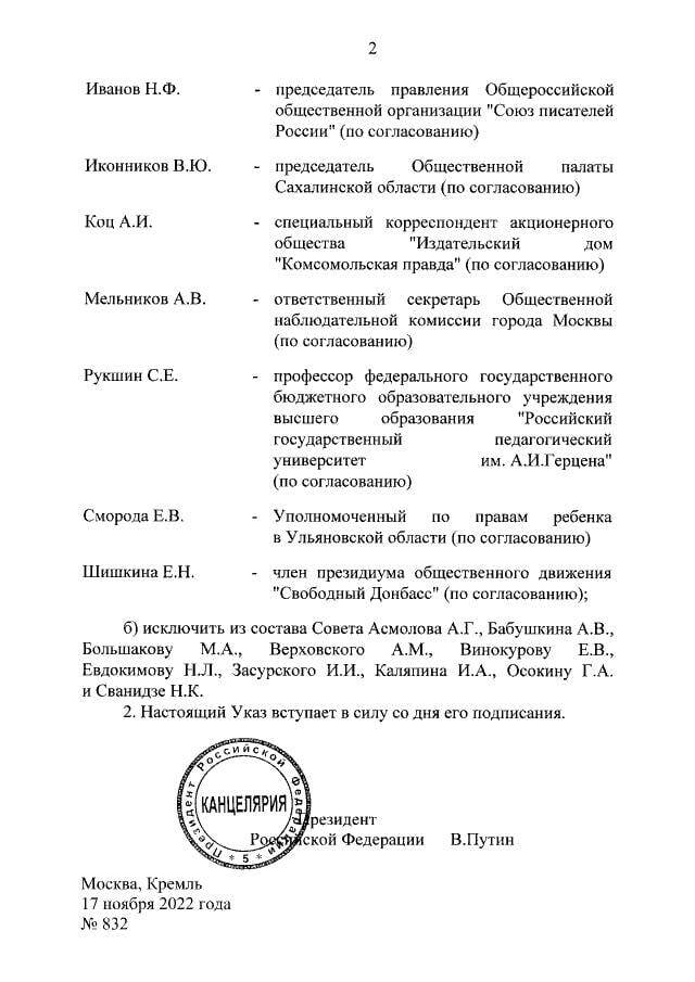 Путин исключил из состава СПЧ Сванидзе, Бабушкина, Каляпина и Винокурову - Новости, Россия, Владимир Путин, Спч, Права человека, Политика