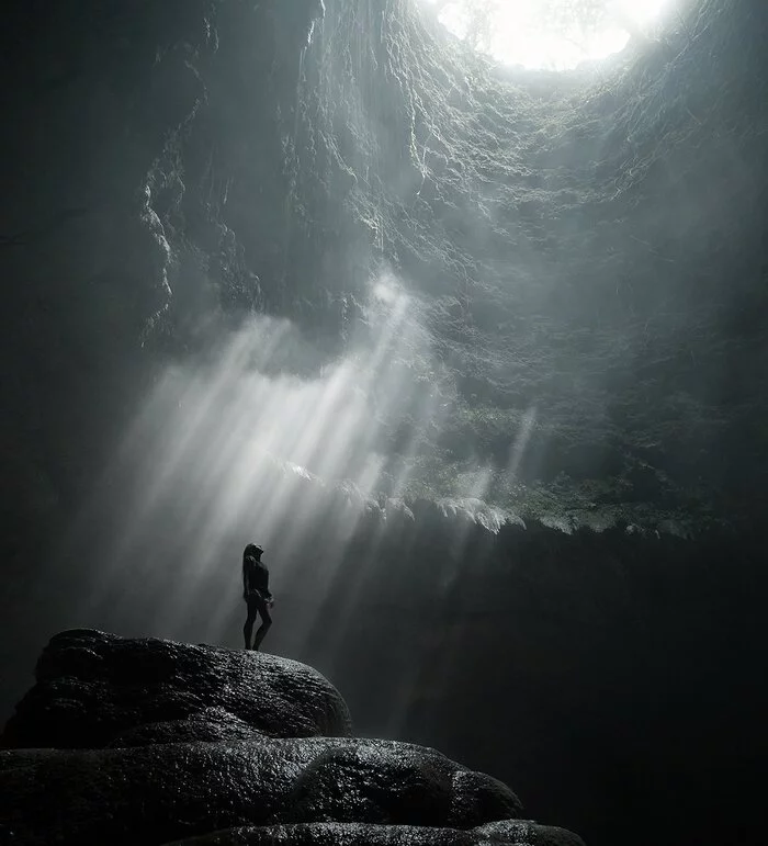 Jomblang Cave - My, Around the world, Nature, Caves, Speliology, The rocks, The photo, Landscape, Indonesia