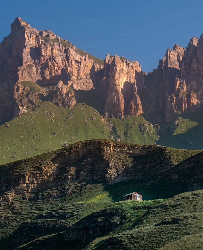 Домик в горах Фотография, Горы, Природа, Россия, Кабардино-Балкария, Дом