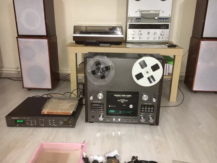 Reel-to-reel tape recorder Olympus 005C - My, Record player, Olympus, Electronics, Made in USSR, Retro, Video, Youtube, Longpost