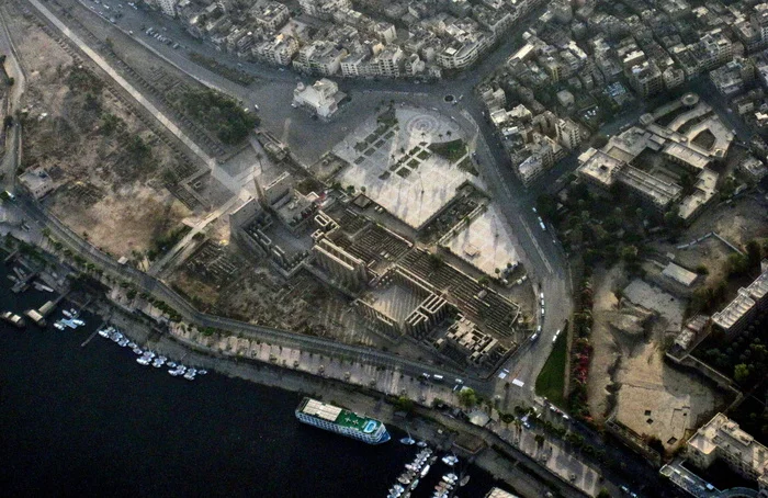 Luxor temple aerial view - My, Temple, Ancient Egypt, Egypt, Luxor, Balloon