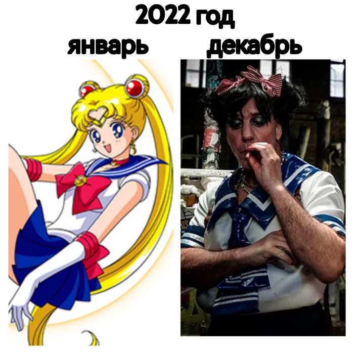 2022, пощади... - Моё, 2022, Sailor Moon, Lindemann, Тилль Линдеманн, Юмор, Картинка с текстом