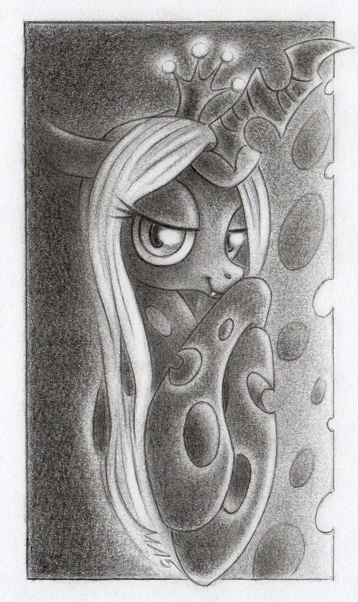 Королева не всегда кусачая... - My Little Pony, Queen Chrysalis, Арт