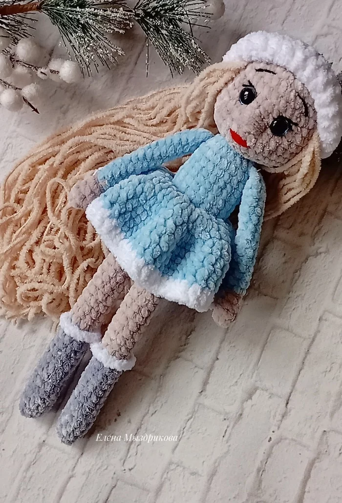 Dolly snow maiden - Knitted toys, Amigurumi