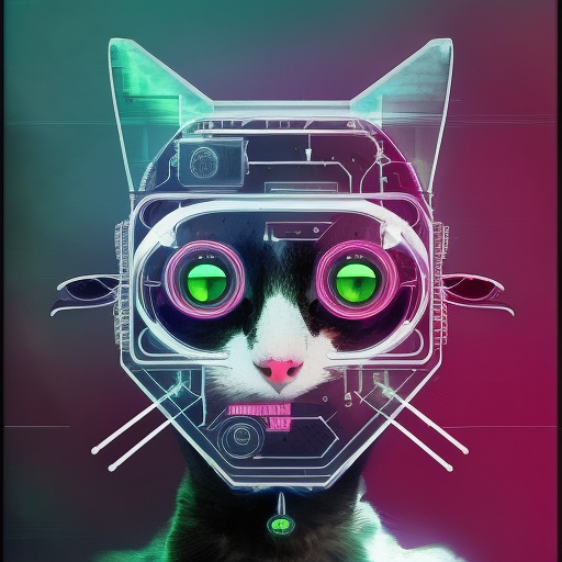 Cyber ??cats - My, Нейронные сети, Computer graphics, Artificial Intelligence, Longpost, cat, Stable diffusion