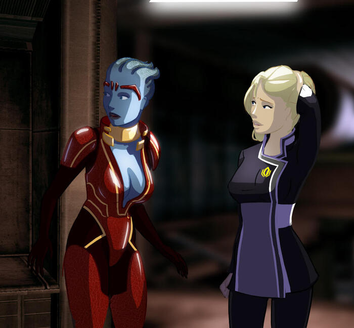 Samara and Shepard Plan Mass Effect, , 