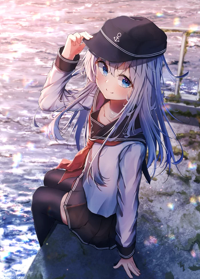 Хибики - Kantai Collection, Hibiki, Anime Art, Аниме, Игры