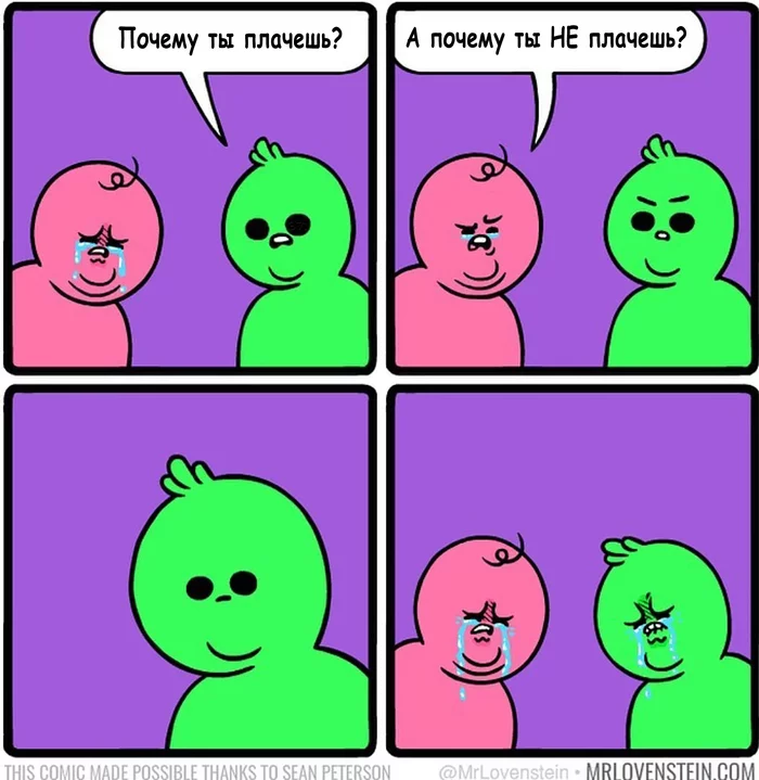 Действительно... - Комиксы, Перевод, Mrlovenstein, Плач, Слезы, Вопрос