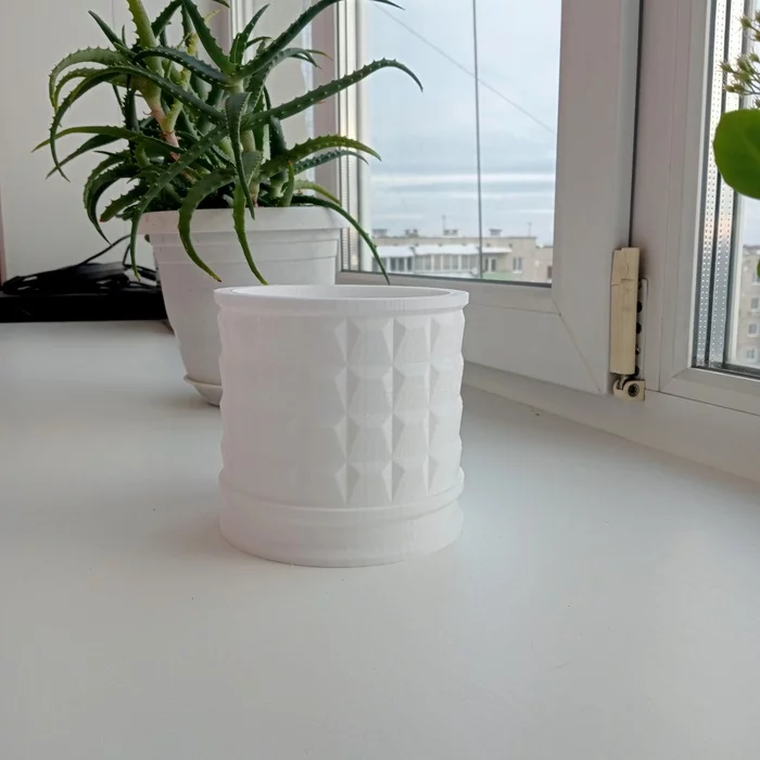 planter - My, Plant pot, 3D, 3D печать, 3D modeling