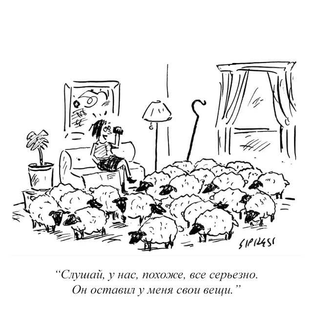 I started dating a shepherd - Comics, The new yorker, Sheeps