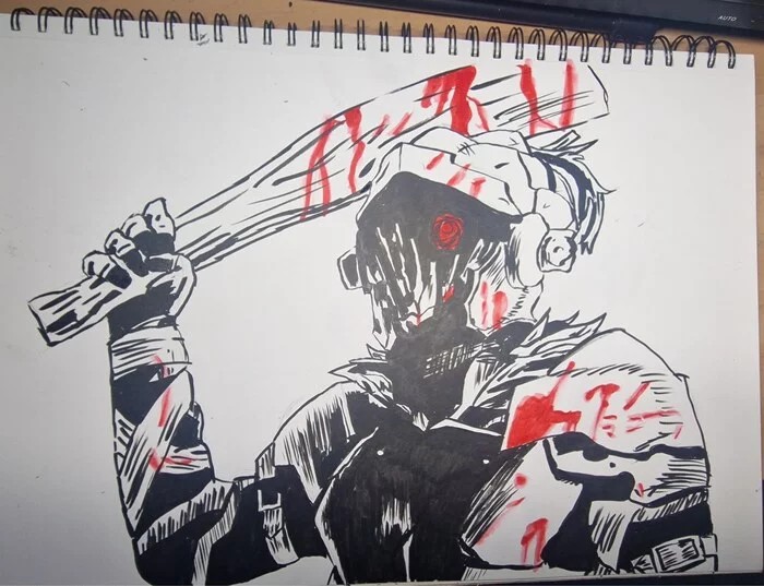 Goblin Slayer - My, Picture with text, Art, Drawing, Manga, Goblin slayer