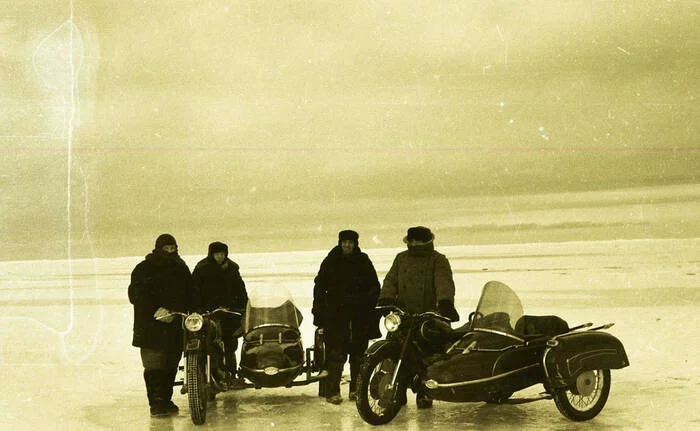 On a motorcycle ride, Nikolaevsk-on-Amur, 1960s - Old photo, Black and white photo, Nikolaevsk-On-Amur, 60th, the USSR