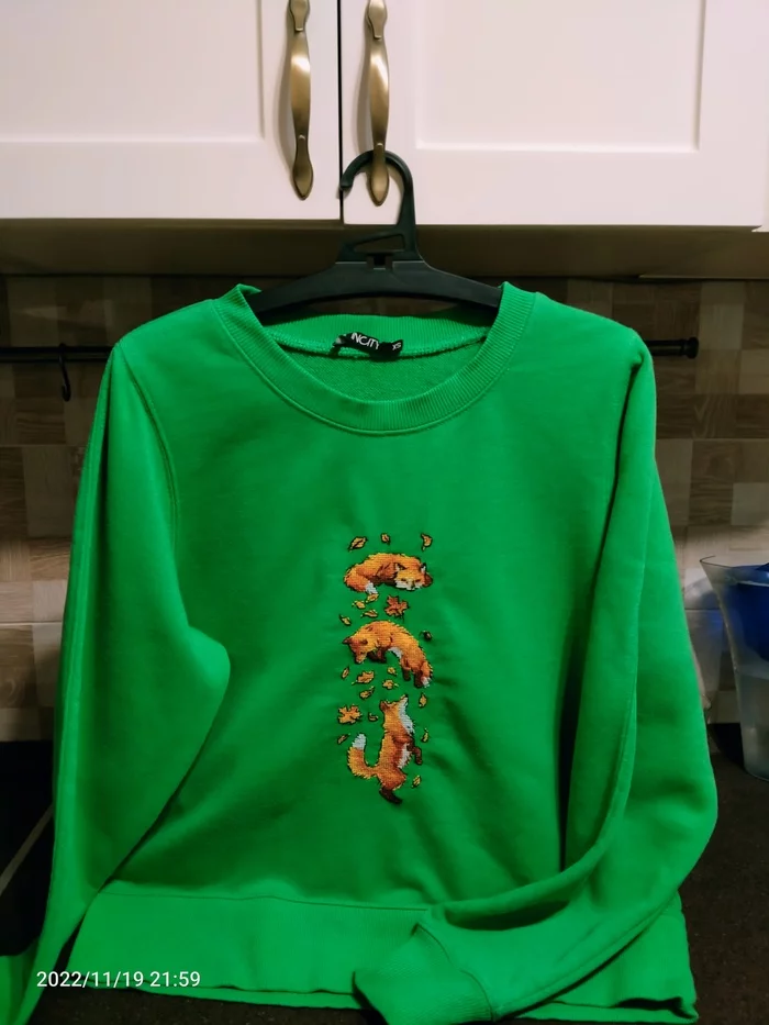 Reply to the post Adding stitches to cross stitch - My, Reddit, Fox, Cross-stitch, Embroidery, Needlework, With your own hands, Longpost, Needlework without process, Reply to post