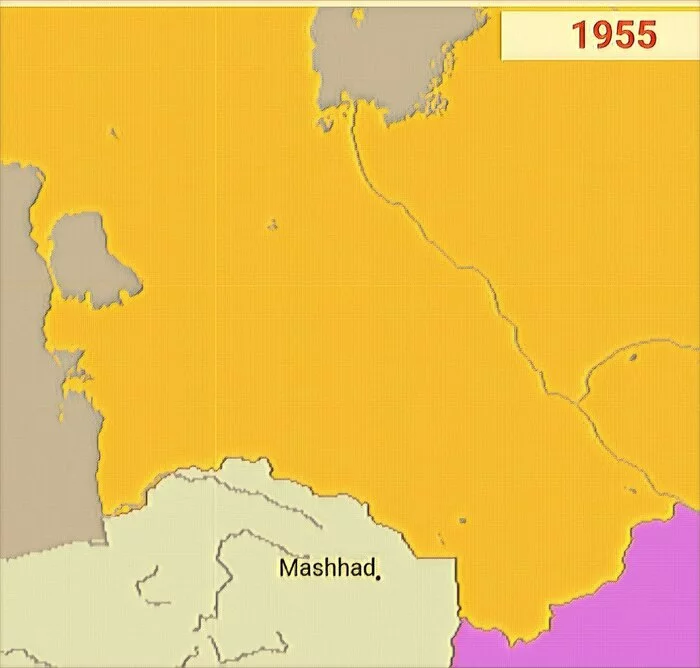 Карта Туркменистана 1955 - Кросспостинг, Pikabu publish bot, Туркменистан, Карты, 1955