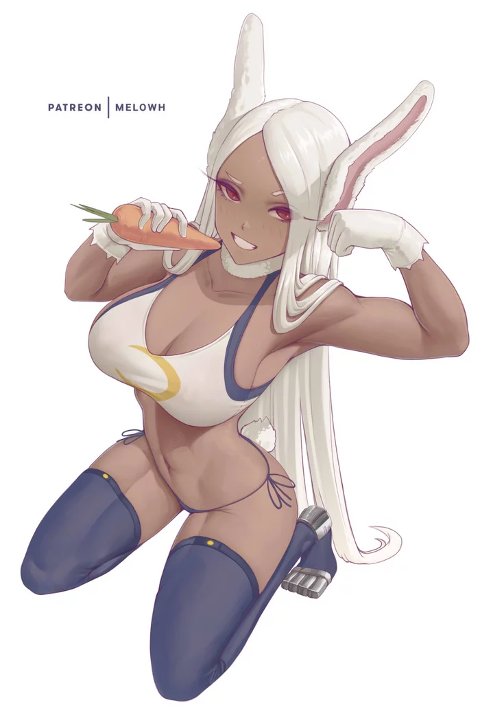 Miruko - NSFW, Anime art, Anime, Boku no hero academia, Miruko, Animal ears, Melowh