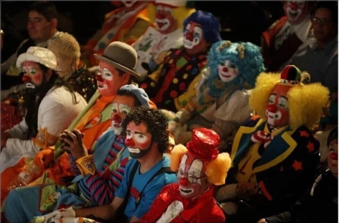 Reply to the post Found a group photo of those responsible for the changes to Peekaboo - Humor, Peekaboo, Innovations, Police Academy, Blue Oyster, Circus, Clown, Reply to post