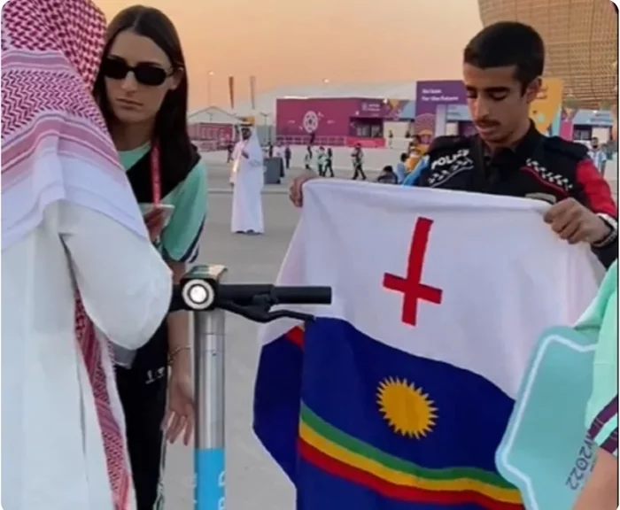 Qatari police confiscated Brazilian flag from the state of Pernambuco, thinking it was for LGBT support - Police, Flag, Qatar, World championship, Soccer World Cup