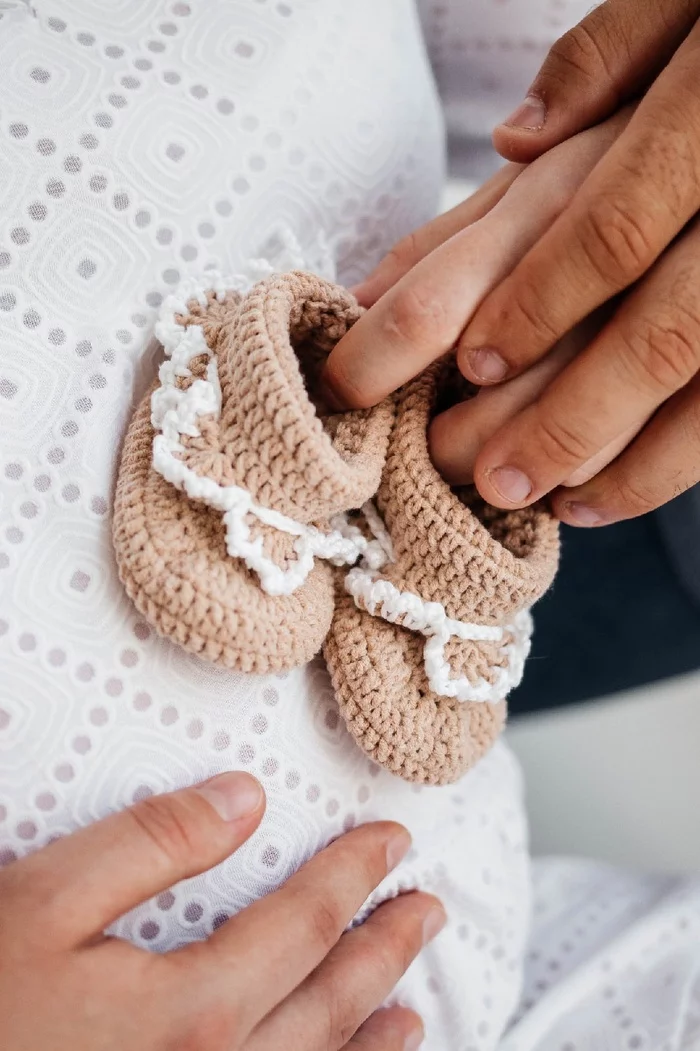 booties - My, Crochet, Needlework without process, Booties, Children, Milota, Knitting, Longpost, With your own hands