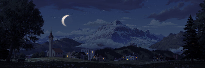 Mountain Village , ArtStation, , , 