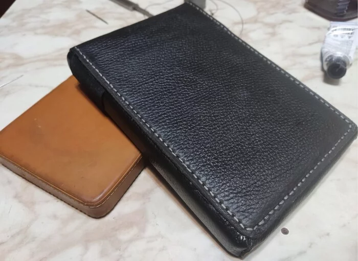 Leather case for GPD Pocket 3 by laser cutting - My, Needlework with process, Leather products, Leather, With your own hands, Gpd, Laser, Case, Video, Longpost, The photo, Laser cutting