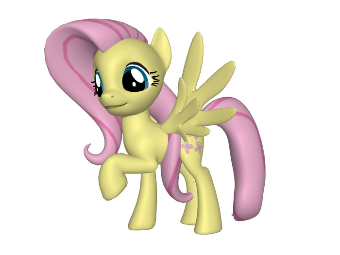   My Little Pony, Fluttershy, SFM, 3D