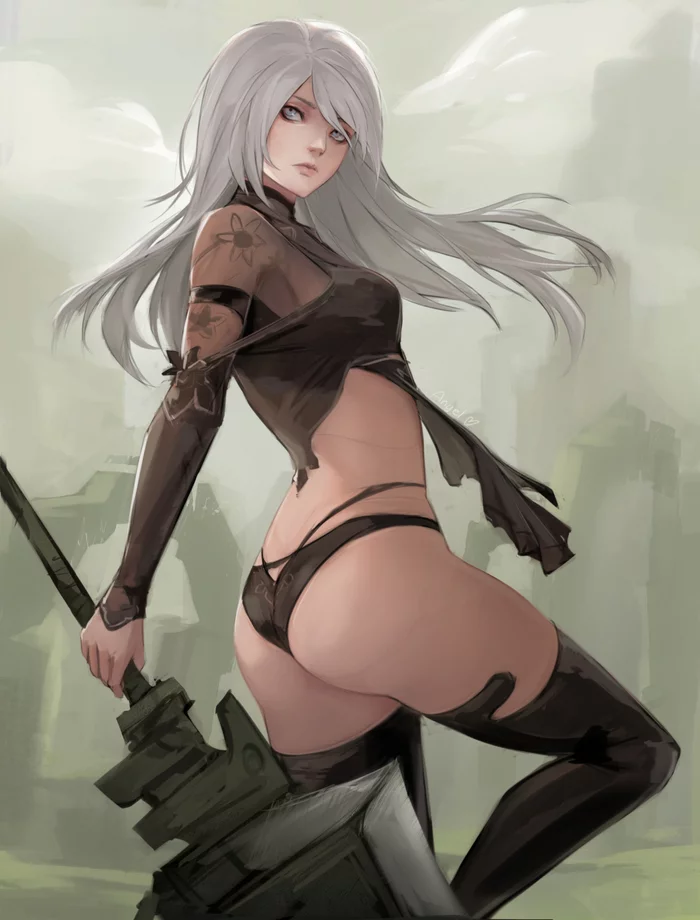 Yorha A2 - NSFW, Art, Games, NIER Automata, NIER reincarnation, Yorha unit No 2 type a, Erotic