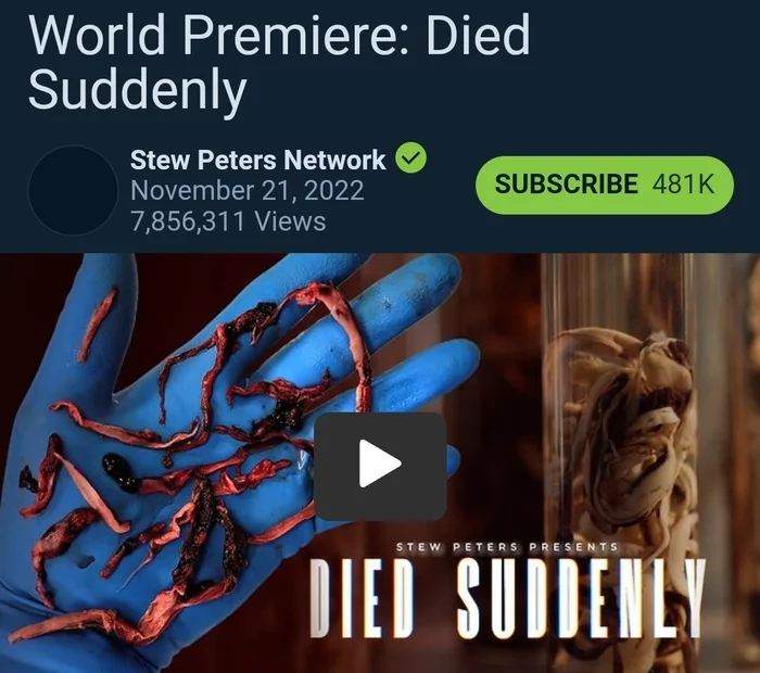 DIED SUDDENLY (DIED SUDDENLY). This documentary hit 8 million views in 4 days [18+] (in English) - Coronavirus, Vaccination, Vaccine, Теория заговора, Globalism, Death, Negative