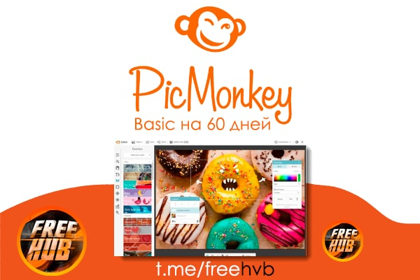 PicMonkey Basic for 2 months (no card required) - My, Is free, Freebie, Subscription, Services, Life hack, Purchase, Saving, Design, Designer, Photoshop, Longpost, Video, Youtube, Discounts, Distribution, Freelance