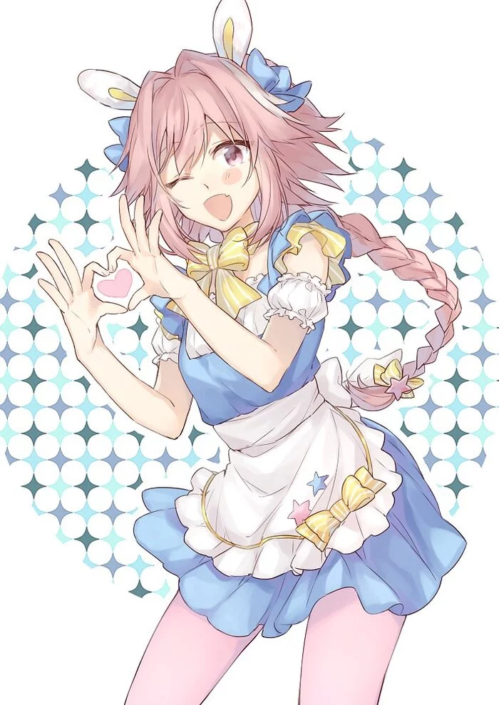 Astolfo - Its a trap!, Anime, Anime art, Trap Art, Anime trap, Fate, Fate apocrypha, Astolfo, Housemaid, Femboy