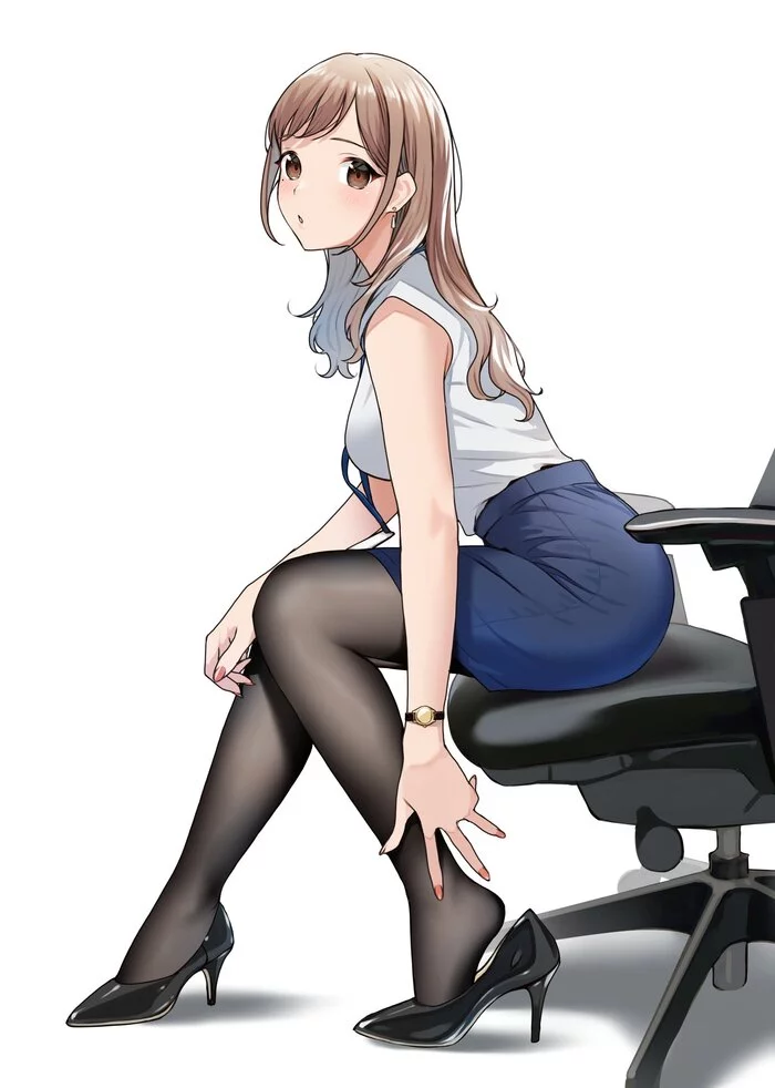Just a little fix - Drawing, Girls, Office, Office workers, Doshimash0, Art