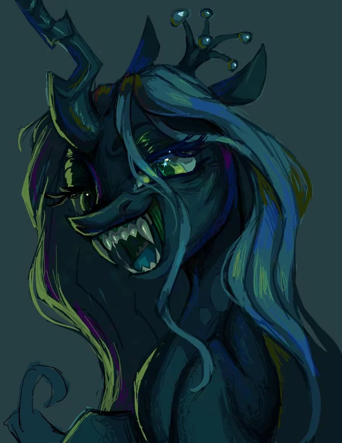 Питается Любовью - My Little Pony, Queen Chrysalis, PonyArt, Арт