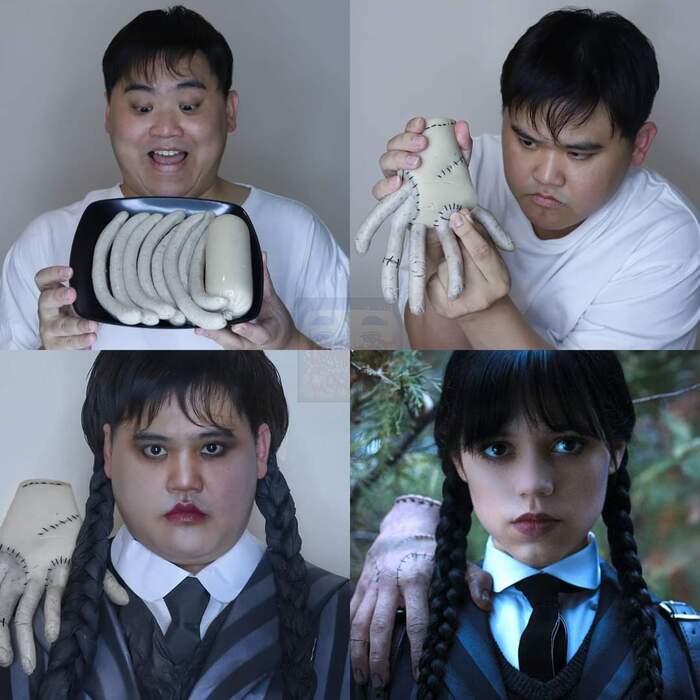Wednesday - Lowcost cosplay, Wensday Addams, Thing, Wensday (TV series)