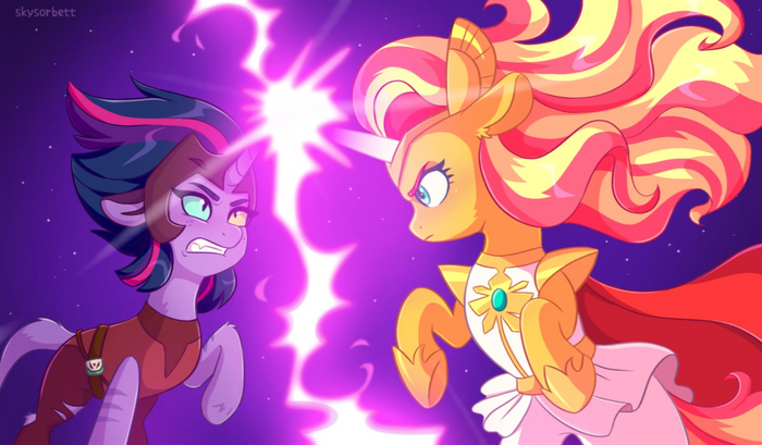 Твай-Лайт My Little Pony, Twilight Sparkle, Sunset Shimmer, MLP Crossover, She-ra: Princess of Power
