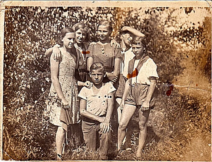Grandma's Album - Life stories, Children, People, Childhood in the USSR, the USSR, Memory, Black and white photo, Pioneers, Pioneer camp, Longpost