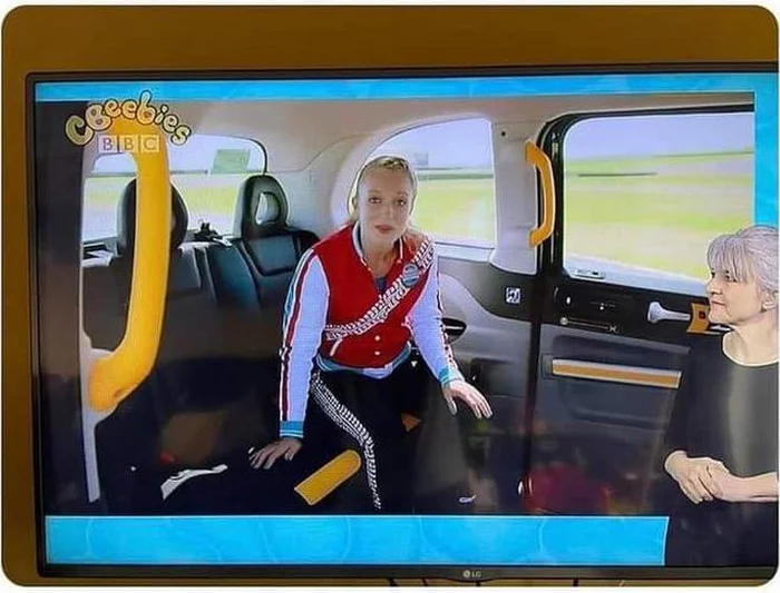 I got a little scared when I saw what my kids were watching on TV - The television, Frame, Fake taxi