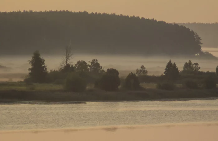 Early morning on the Volga - My, The photo, Nature, Autumn, beauty, dawn, Volga river, Tver region, Morning, The nature of Russia