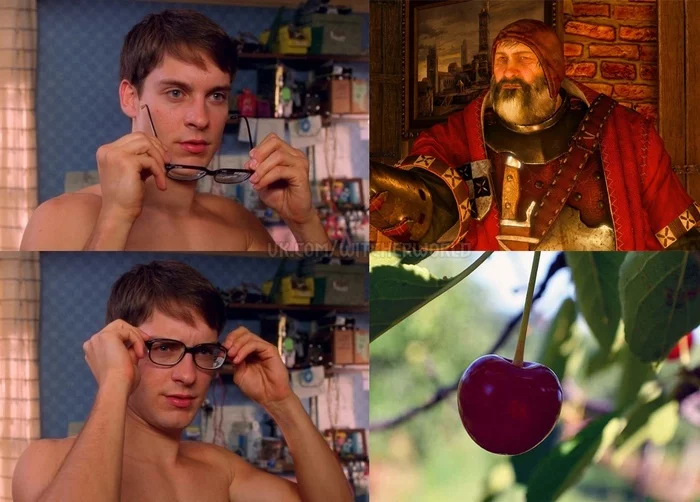Sweet cherry - My, Memes, Computer games, Games, Witcher, Bloody Baron