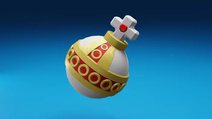 Continuing on the theme of Worms. Holy Grenade! - My, Blender, Computer graphics, 3D modeling, 3D, Worms 4 Mayhem, Hand grenade, Team17