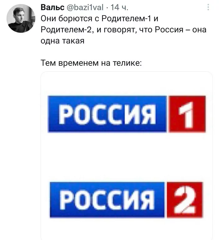 Western values - Twitter, Western values, Parents, Mum, Father, Channel, Channel Russia 1, Russia 2, Humor, Screenshot