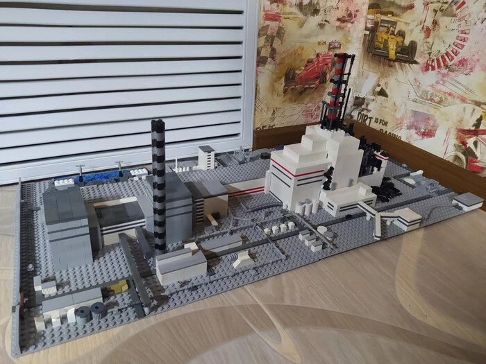 Model of the Chernobyl nuclear power plant - My, Constructor, Hobby, Lego, Modeling, Toys, Scale model, Chinese goods, Analogue, Cubes, Enthusiasm, nuclear power station, Chernobyl, Longpost