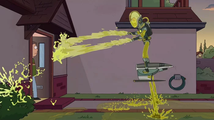 A working prototype of a new exosuit for geologists has been developed - My, Urine, Rick and Morty, Cartoons, Animated series, Geologists