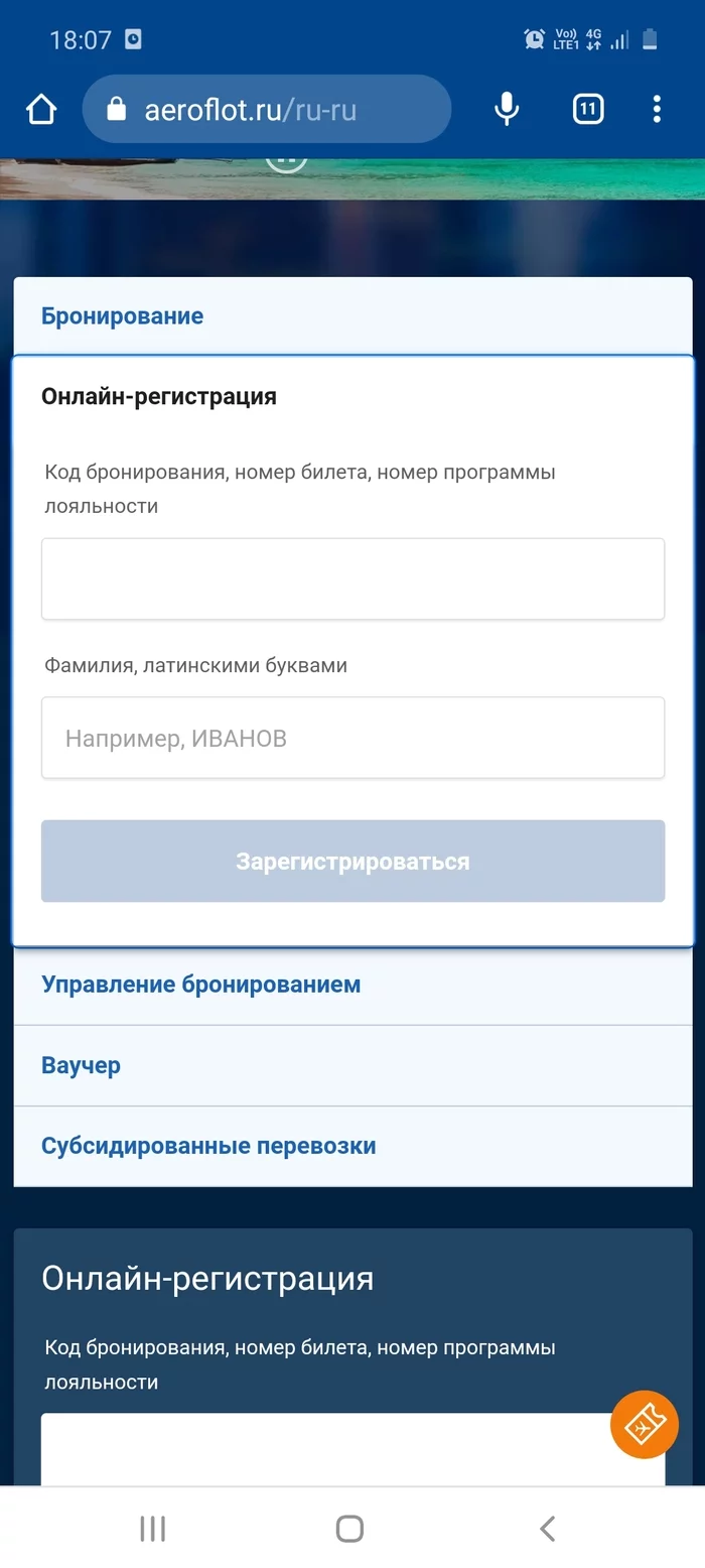 Is it a mistake? - My, Aeroflot, registration, Flight, Longpost, Screenshot