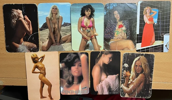 International sex day in pocket calendars - NSFW, My, The calendar, Collection, Collecting, Rarity, Erotic, Spain, Women, Penthouse, 70th, 80-е, Retro, Sex