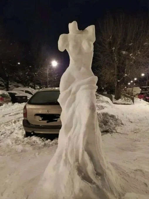 Peter? - Snow, Sculpture, Art, Winter, Beautiful, The photo