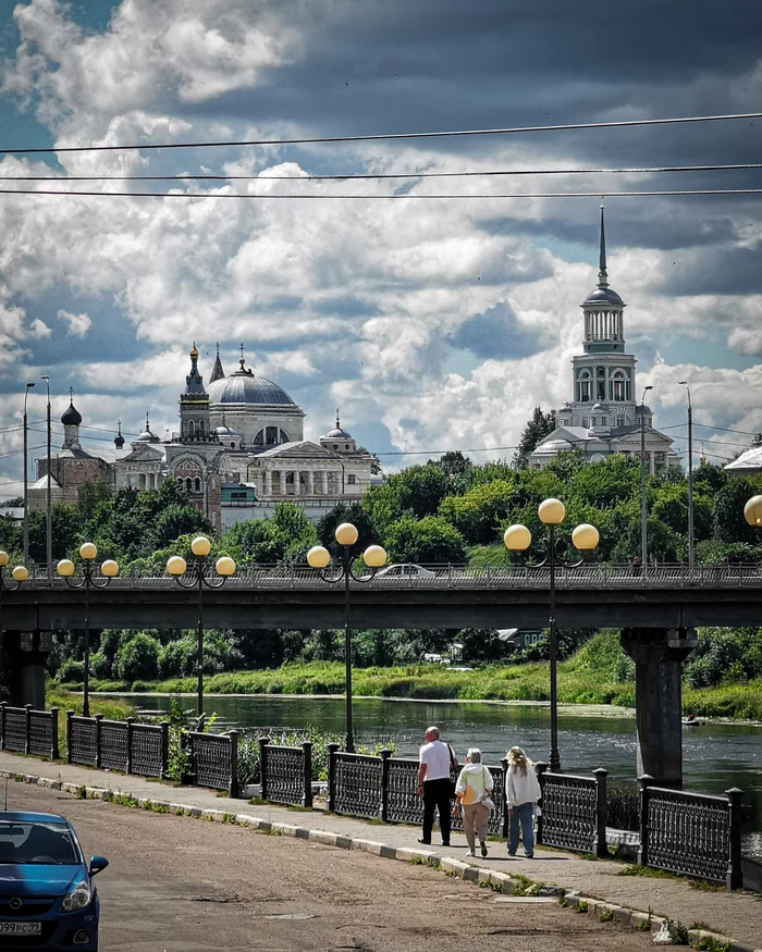 Reply to the post Tveretskaya embankment - My, The photo, beauty, Landscape, Torzhok, Tvertsa River, River, Travel across Russia, Reply to post, Mobile photography