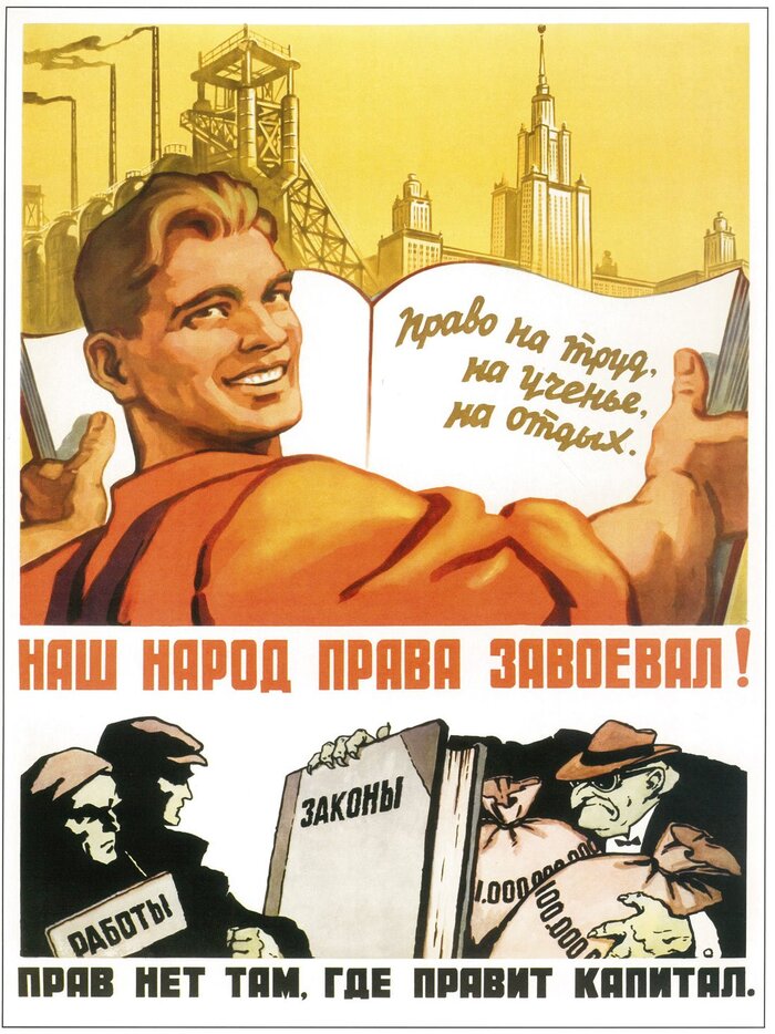 Советские плакаты. Два мира, два образа жизни Плакат, Советские плакаты, Капитализм, Социализм, Длиннопост