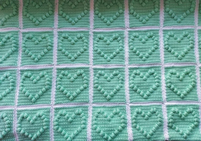 mint tenderness - My, Knitting, Crochet, Plaid, Amigurumi, Needlework without process
