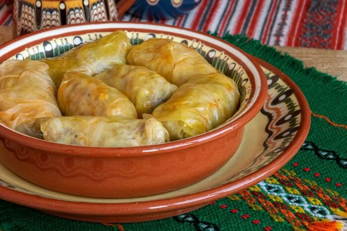 Lean cabbage rolls (sarma) with smoked carp - Recipe, Preparation, Cooking, Bakery products, Dinner, Snack, Lenten dishes, A fish, Carp, Pike, Hake, Cabbage rolls, Glory, Sauerkraut, Bell pepper, Paprika (spice), Serbs, St. Nicholas, Longpost